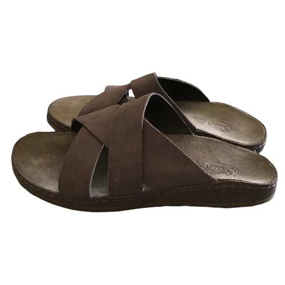 Chaco Wayfarer Sz 7 M EU 38 Women's Casual Slide Sandals Suede Sparrow JCH108832