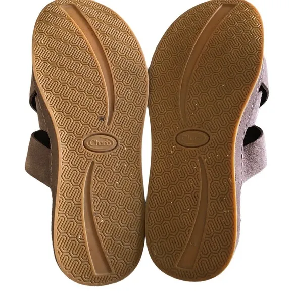 Chaco Wayfarer Sz 7 M EU 38 Women's Casual Slide Sandals Suede Sparrow JCH108832