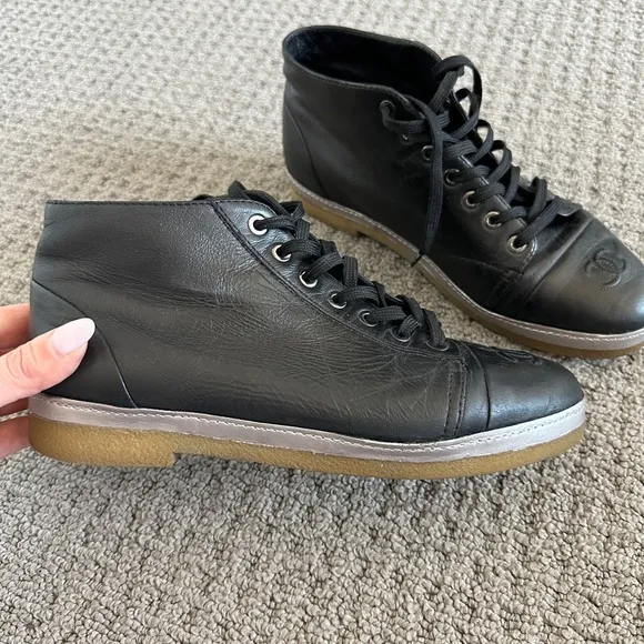 Chanel vintage sneakers boots size 38.5 pre owned