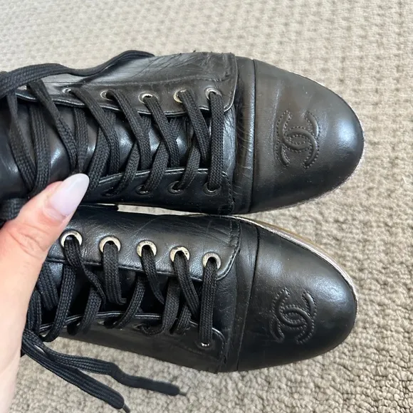 Chanel vintage sneakers boots size 38.5 pre owned