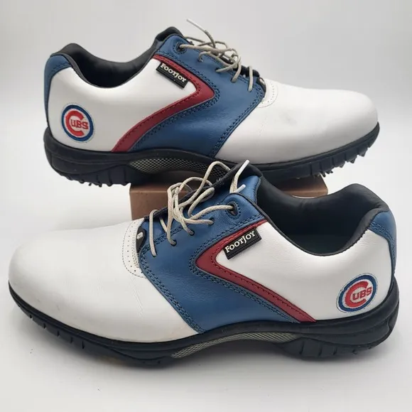 Chicago Cubs FootJoy MyJoys 9 M White Blue Red Golf Shoes Soft Spikes 54240