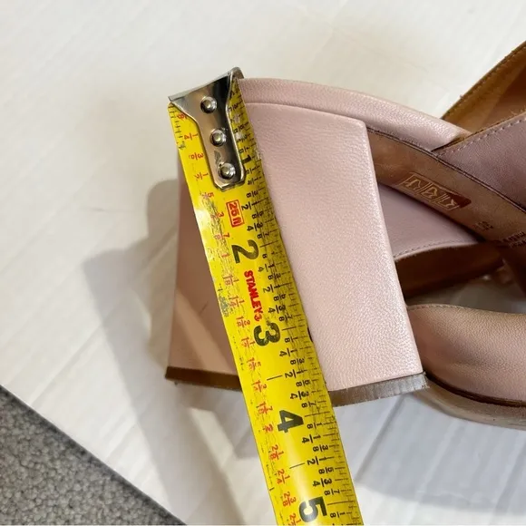 CHiE by Chie Mihara Mary Jane Mules Size 38.5 Size 7.5 Pink Leather Spain Pastel