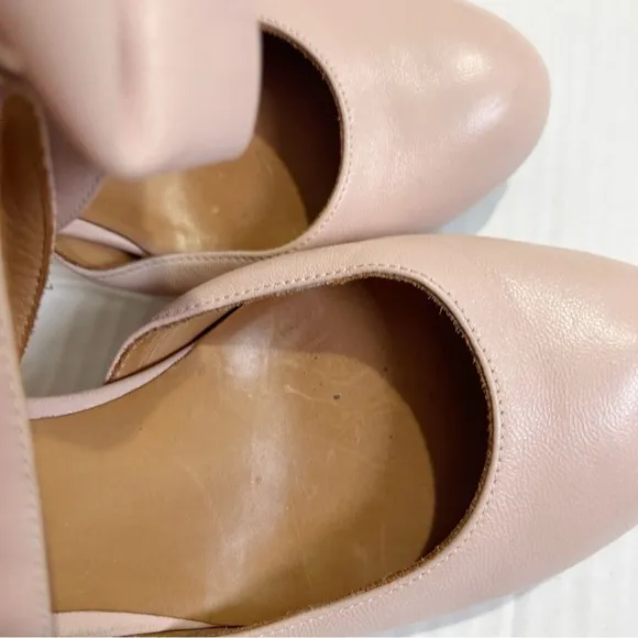 CHiE by Chie Mihara Mary Jane Mules Size 38.5 Size 7.5 Pink Leather Spain Pastel