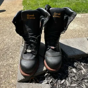 Chippewa Black Composite Toe  25381 Boots Vibram Sole 8” waterproof 10E