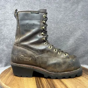 Chippewa Original Waterproof Insulated Steel Toe Logger Boots Men's Size 8.5