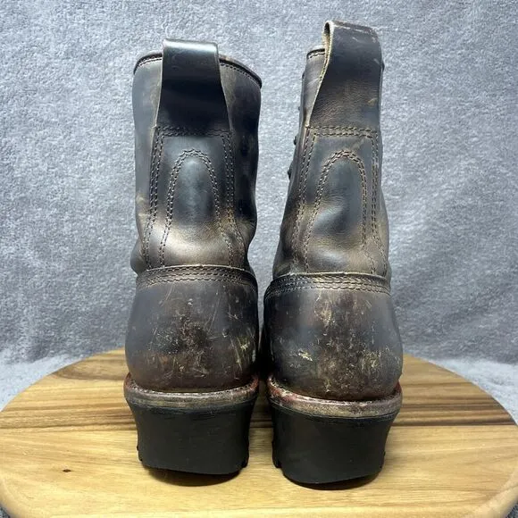 Chippewa Original Waterproof Insulated Steel Toe Logger Boots Men's Size 8.5