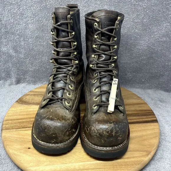 Chippewa Original Waterproof Insulated Steel Toe Logger Boots Men's Size 8.5