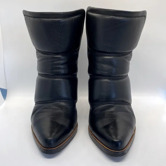 Chloe Black Ankle Warm Boots Booties