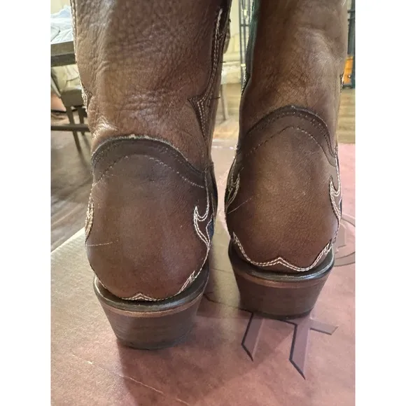 Circle G By Corral Boot Women's Embroidery Sq Toe Boots Size  9 Brown