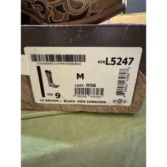 Circle G By Corral Boot Women's Embroidery Sq Toe Boots Size  9 Brown