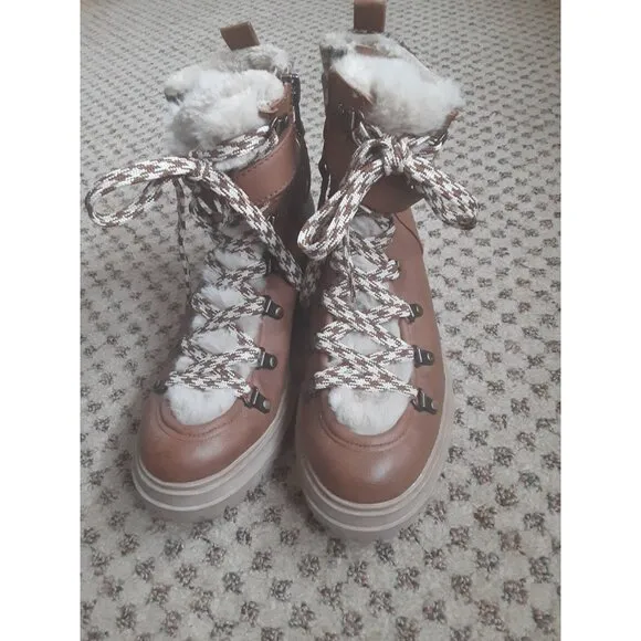 Circus by Sam Edelman Boots Women's Brown Gretchen Shearling Size 8.5