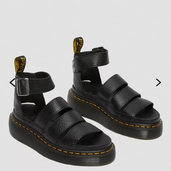 Clarissa Dr. Martens Black Strappy Sandals