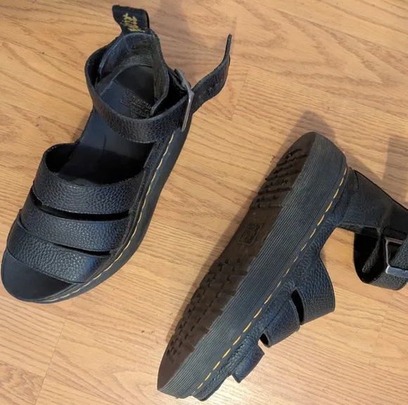 Clarissa Dr. Martens Black Strappy Sandals