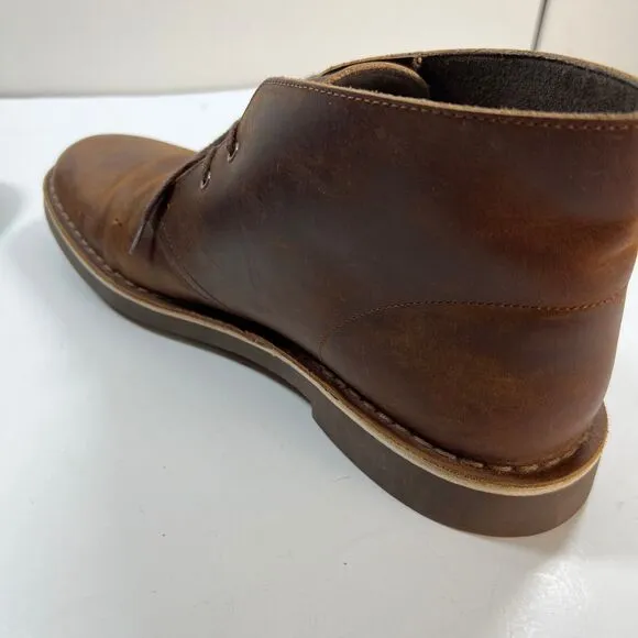 Clarks Boots Mens 10.5M Casual Ankle Chukka Desert 15522 Brown Leather Lace Up