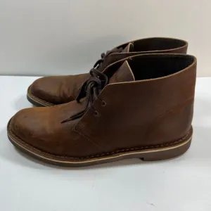Clarks Boots Mens 10.5M Casual Ankle Chukka Desert 15522 Brown Leather Lace Up