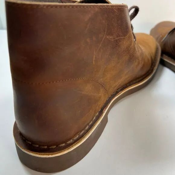 Clarks Boots Mens 10.5M Casual Ankle Chukka Desert 15522 Brown Leather Lace Up