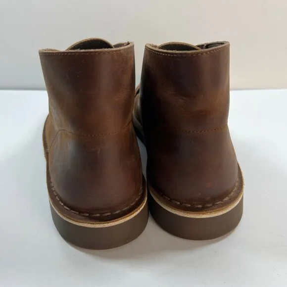 Clarks Boots Mens 10.5M Casual Ankle Chukka Desert 15522 Brown Leather Lace Up