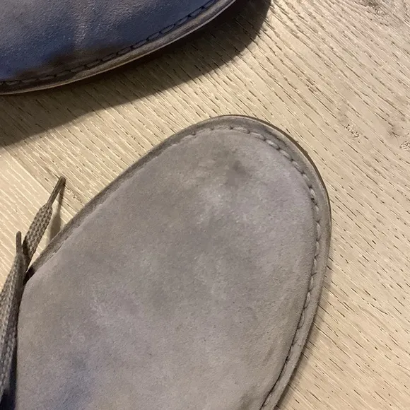 Clarks Boots Mens 13 Chukka Gray Suede Leather Lace Up Ankle Top Casual