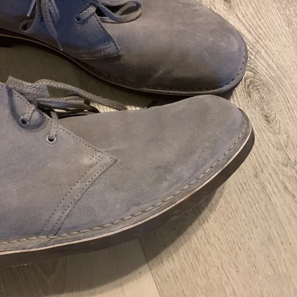 Clarks Boots Mens 13 Chukka Gray Suede Leather Lace Up Ankle Top Casual