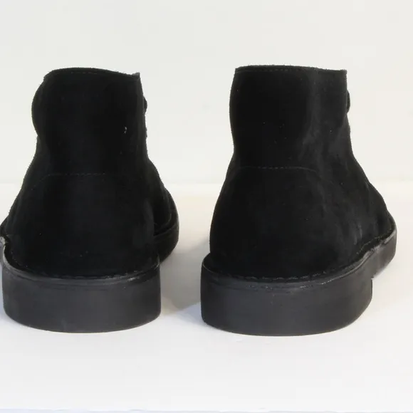 Clarks Collection Black Bushacre 2 Suede Ankle Lace-up Chukka Boots Size 12