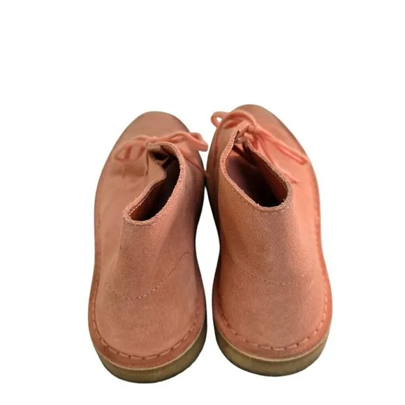 Clarks Desert Boots Warm Beige(Peach) Size 8.5M Ankle Lace Up Classic Comfort St