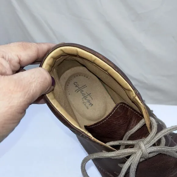Clarks Grandin Top Chukka Boots, Dark Brown, Mens 9M