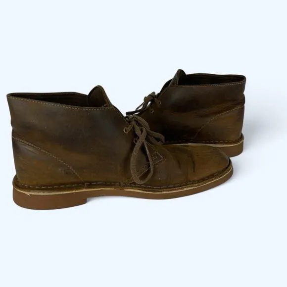 Clarks Men's Bushacre 2 Casual Chukka Boots Beeswax Brown Size 10M