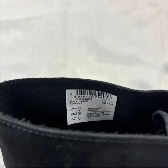 Clarks Men's Bushacre 3 Chukka Boot 261-53529 BLACK LEATHER MENS SIZE 14M