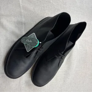 Clarks Men's Bushacre 3 Chukka Boot 261-53529 BLACK LEATHER MENS SIZE 14M