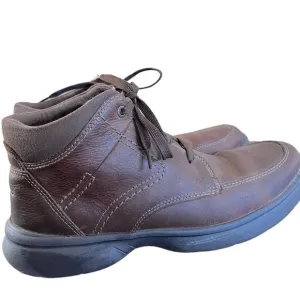 CLARKS Men’s Leather Casual Boots Brwon size 10