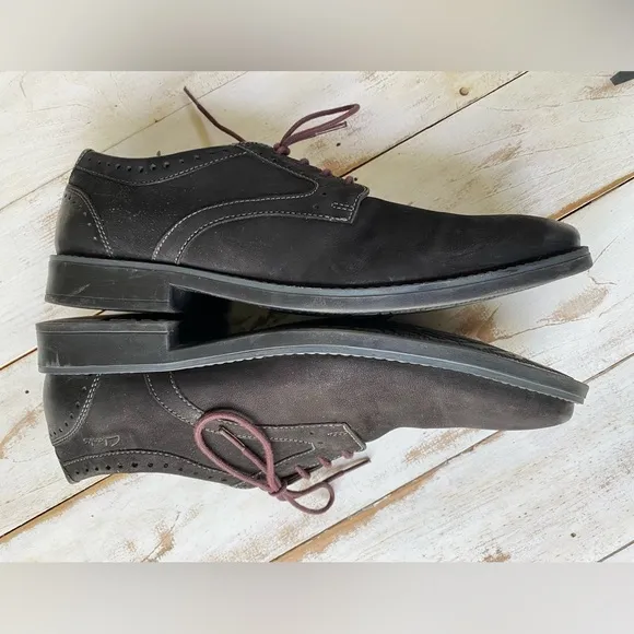 CLARKS men’s Oxford shoes sz 13 soft cushion Ortholite dark brown lace up preppy