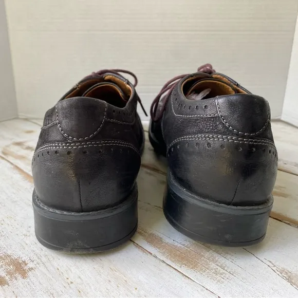 CLARKS men’s Oxford shoes sz 13 soft cushion Ortholite dark brown lace up preppy