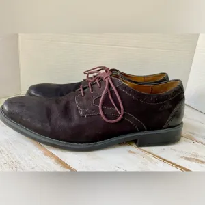 CLARKS men’s Oxford shoes sz 13 soft cushion Ortholite dark brown lace up preppy