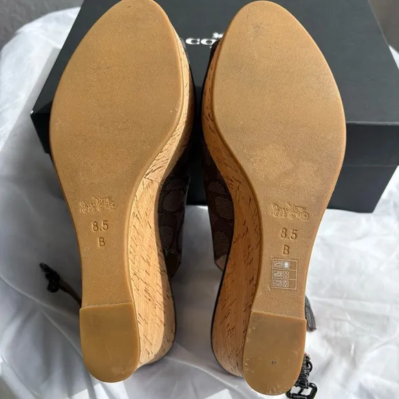 Coach Ferry Signature C Jacquard 8.5B Wedge Shoe