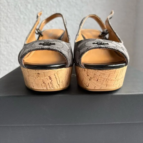 Coach Ferry Signature C Jacquard 8.5B Wedge Shoe