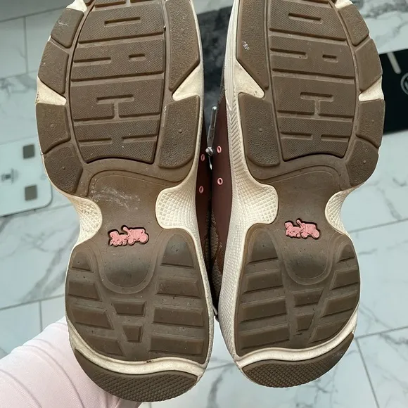 Coach Pink and Brown Athletic Shoes