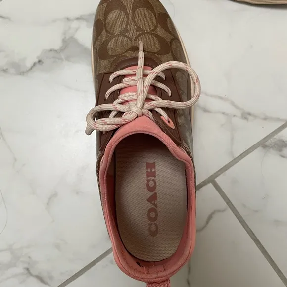 Coach Pink and Brown Athletic Shoes