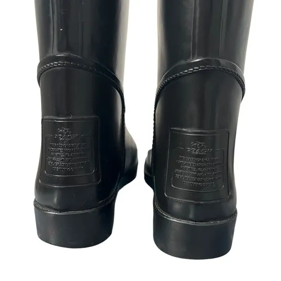 Coach Women’s Black Rain boots Size 7