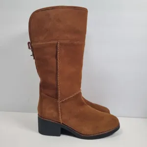 Coach Women's Brown Turnlock Shearling Boots G1011 US Size 8.5B