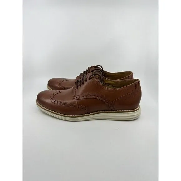 Cole Haan Mens Size 10 OriginalGrand Wingtip Oxford Woodbury/Ivory C26471