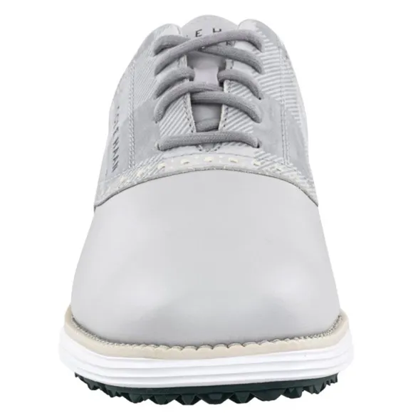 Cole Haan Original Grand Saddle Spikeless Golf Shoes Microchip Sleet Optic White