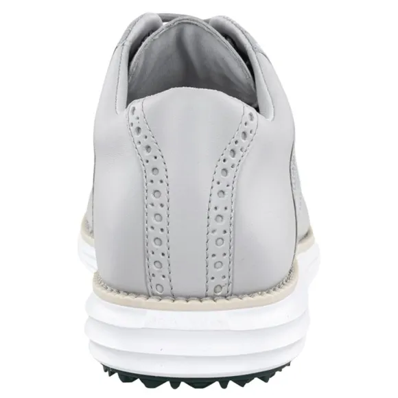 Cole Haan Original Grand Saddle Spikeless Golf Shoes Microchip Sleet Optic White