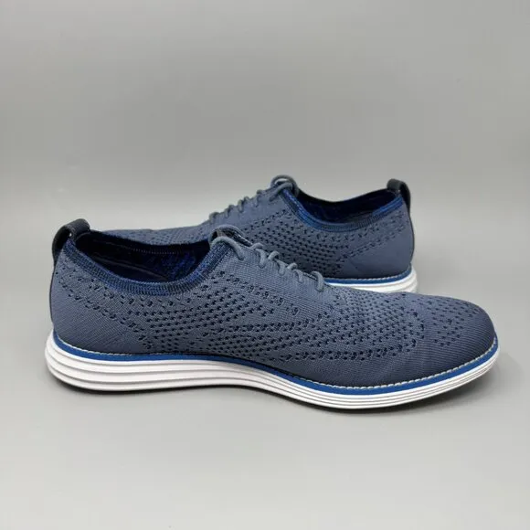 Cole Haan Original Grand Stitchlite Wingtip Oxfords Men's 10.5 M Blue Navy