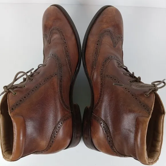 Cole Haan William Wingtip Oxford Boots Mens Size 11M Brown Leather Casual Formal