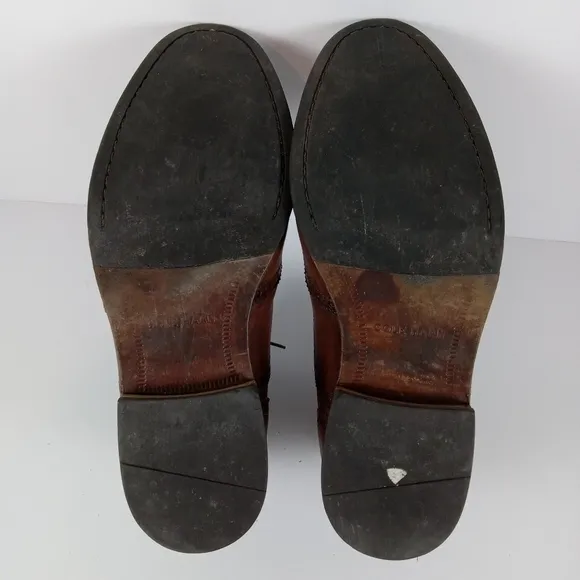 Cole Haan William Wingtip Oxford Boots Mens Size 11M Brown Leather Casual Formal