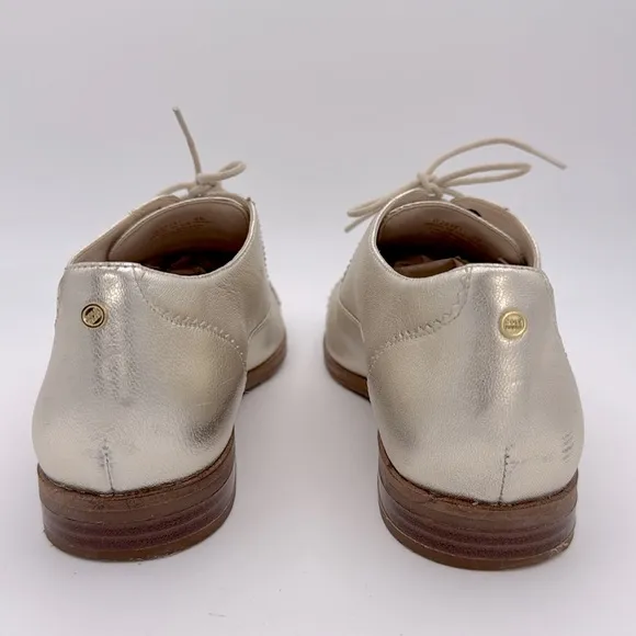 Cole Haan - women's Go - to - Arden Oxford metallic gold leather lace up shoes 9