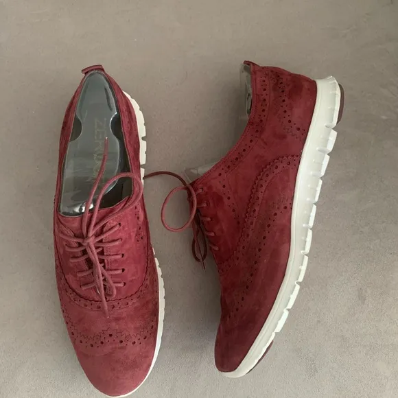 Cole Haan ZeroGrand Burgundy Wingtip Oxfords size 10