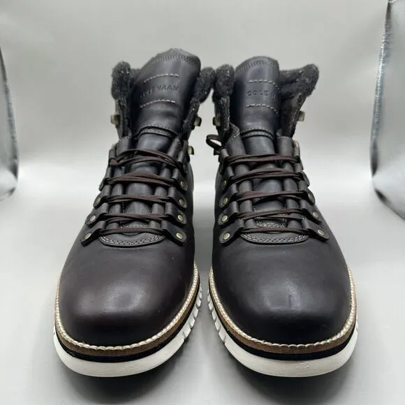 Cole Haan Zerogrand Hiker Waterproof Boot Brown Insulated Faribault Wool Mens 10