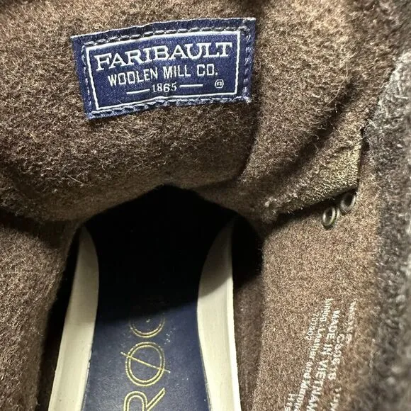Cole Haan Zerogrand Hiker Waterproof Boot Brown Insulated Faribault Wool Mens 10