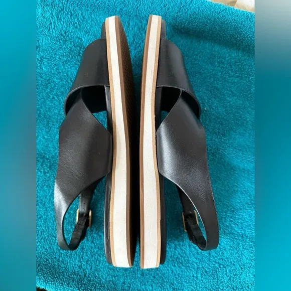 Cole Haan's Grand Series Mira Crossband Sandals, Black Leather Womens Sz 7b